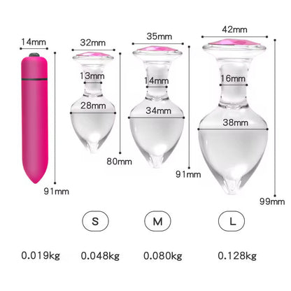 GLASS BUTT PLUG SET