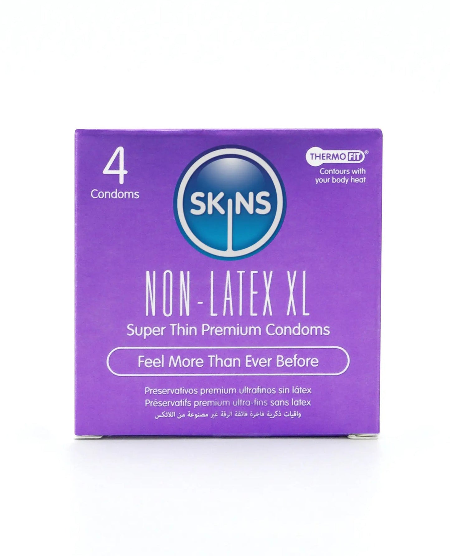 SKINS CONDOMS NON LATEX XL 4 PACK