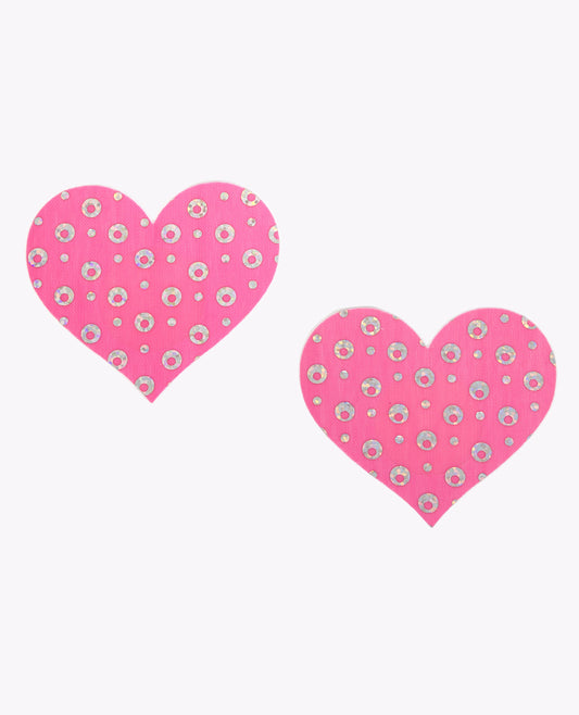CD+ HOLO DOT HEART PASTIES