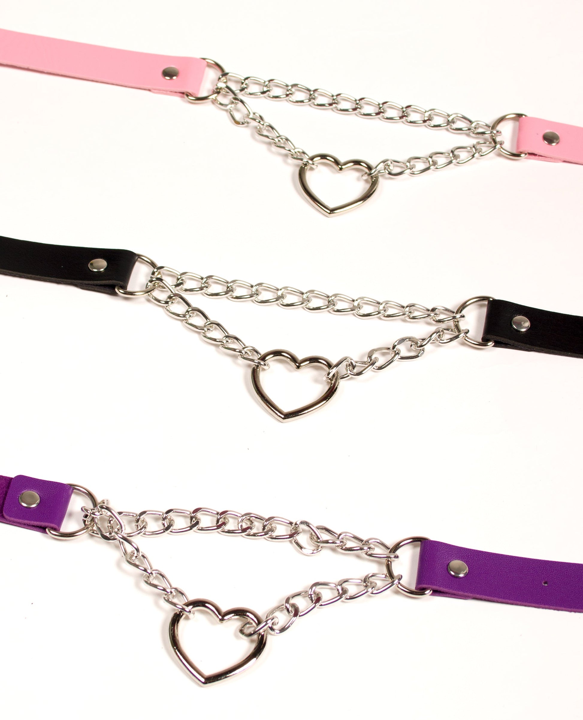 CHAIN HEART COLLAR.