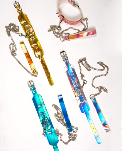 SPIKED COLLAR & LEASH.