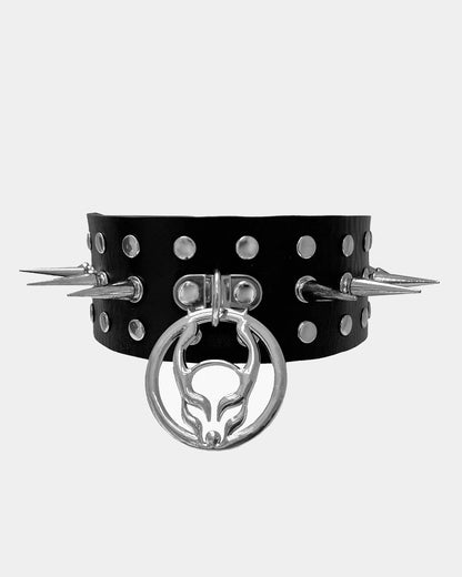MULTI SPIKE LOGO COLLAR