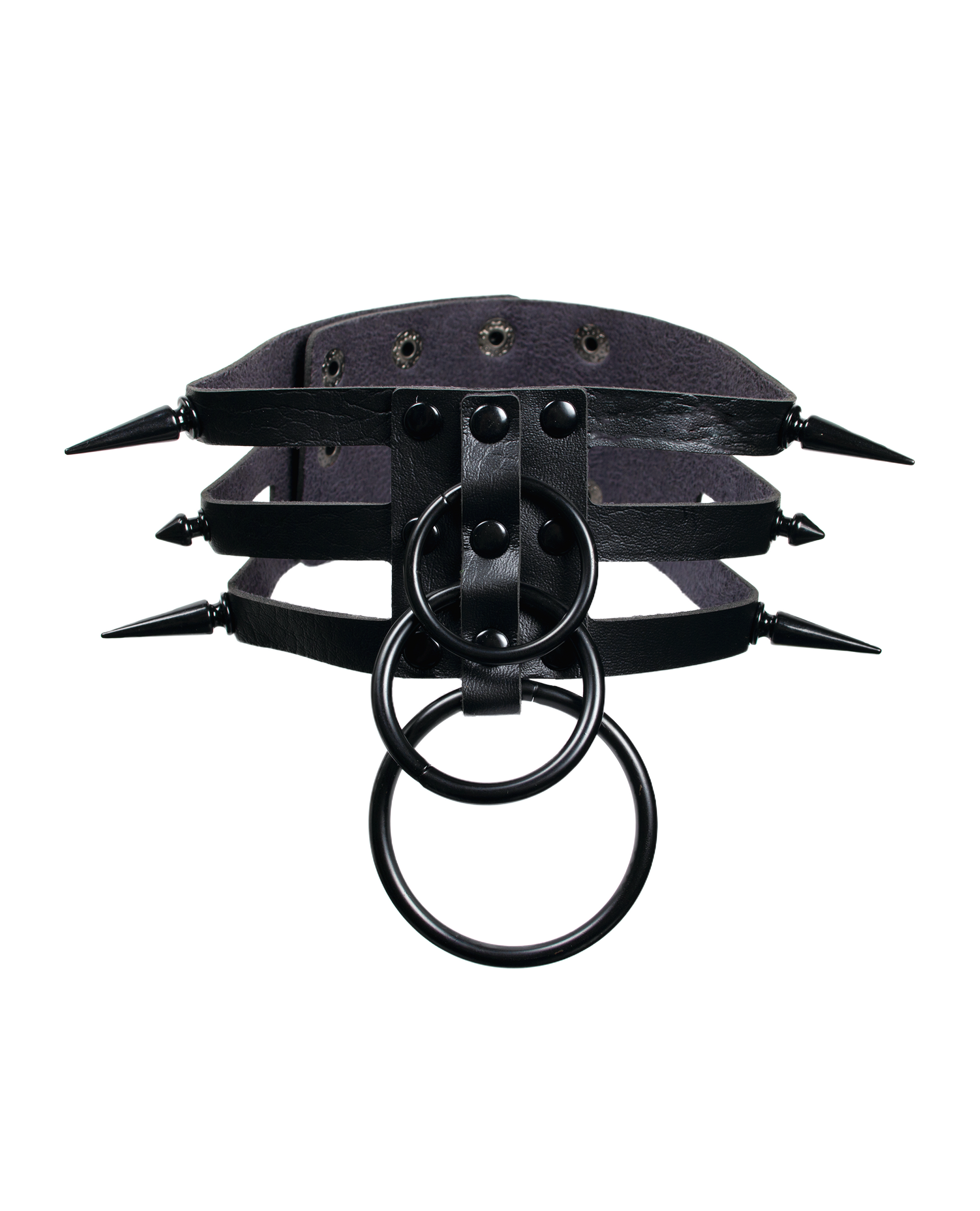 CAGE SPIKED COLLAR.