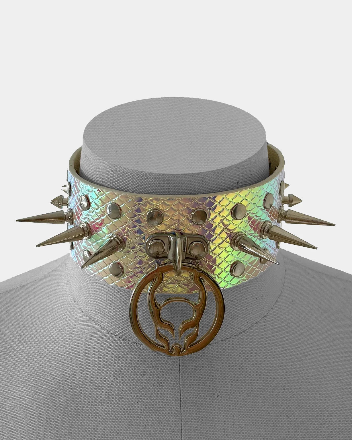 MULTI SPIKE LOGO COLLAR