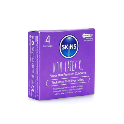 SKINS CONDOMS NON LATEX XL 4 PACK