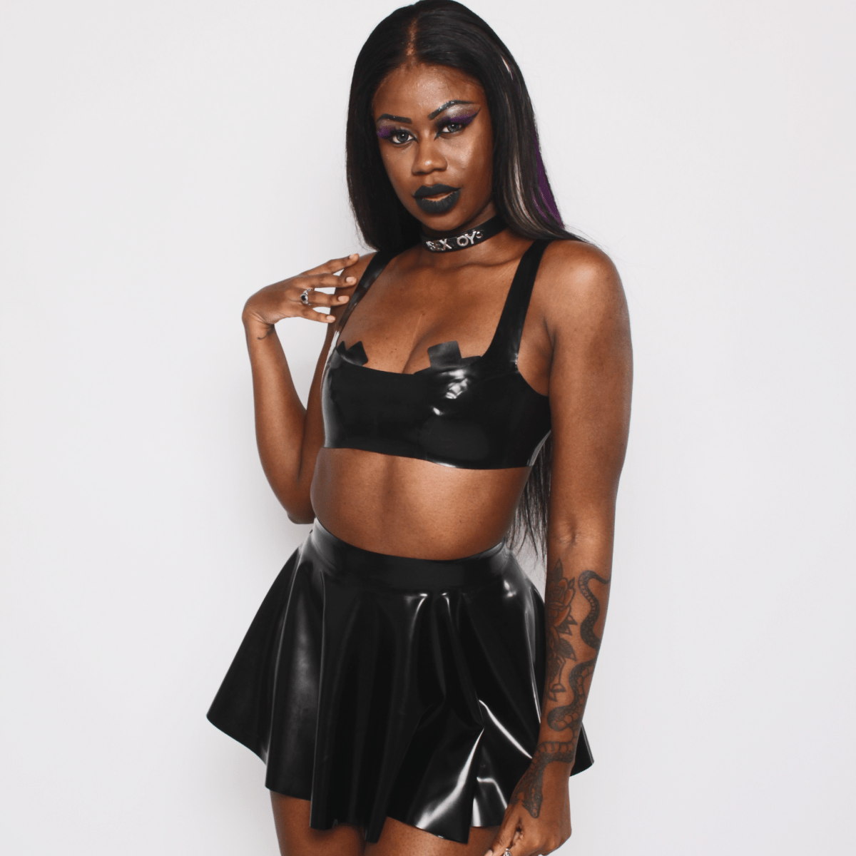 XXX LATEX SKATER SKIRT - FUTURELOVERS