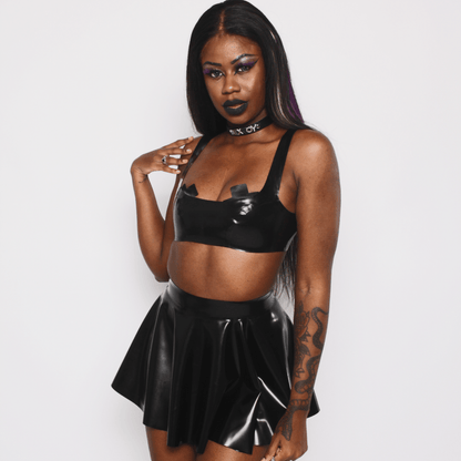 XXX LATEX SKATER SKIRT - FUTURELOVERS