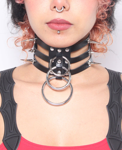 CAGE SPIKED COLLAR