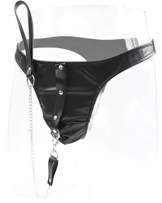 XXX BONDAGE BRIEFS & LEASH