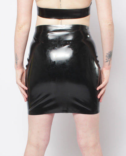 LATEX MINI PENCIL SKIRT