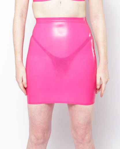 LATEX MINI PENCIL SKIRT