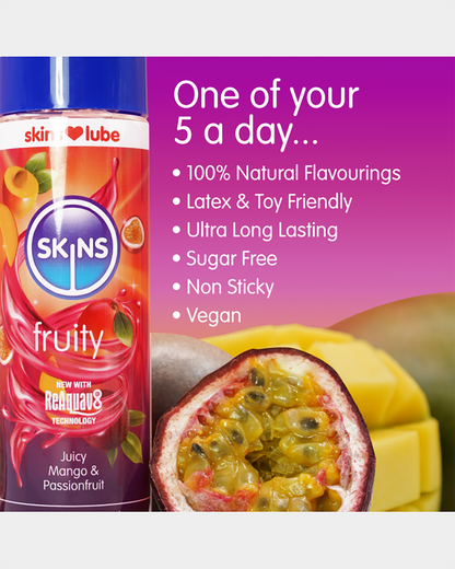 SKINS MANGO & PASSIONFRUIT WATER BASED LUBRICANT 130ml