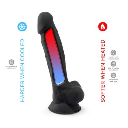 7 INCH REALISTIC SILICONE DUAL DENSITY DILDO WITH BALLS