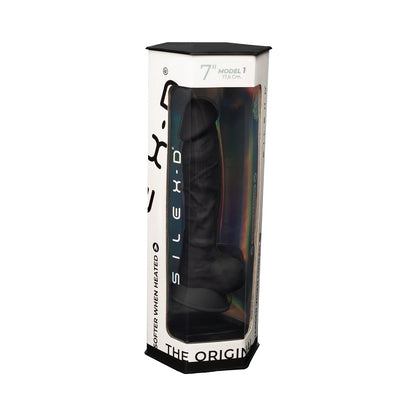 7 INCH REALISTIC SILICONE DUAL DENSITY DILDO WITH BALLS