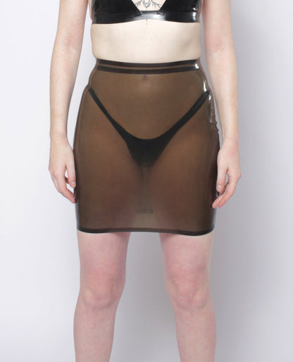 LATEX MINI PENCIL SKIRT