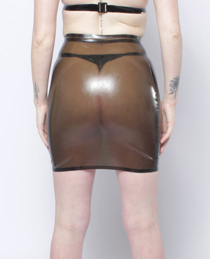 LATEX MINI PENCIL SKIRT